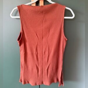 Old Navy Brown Ribbed Boat Neck Tank